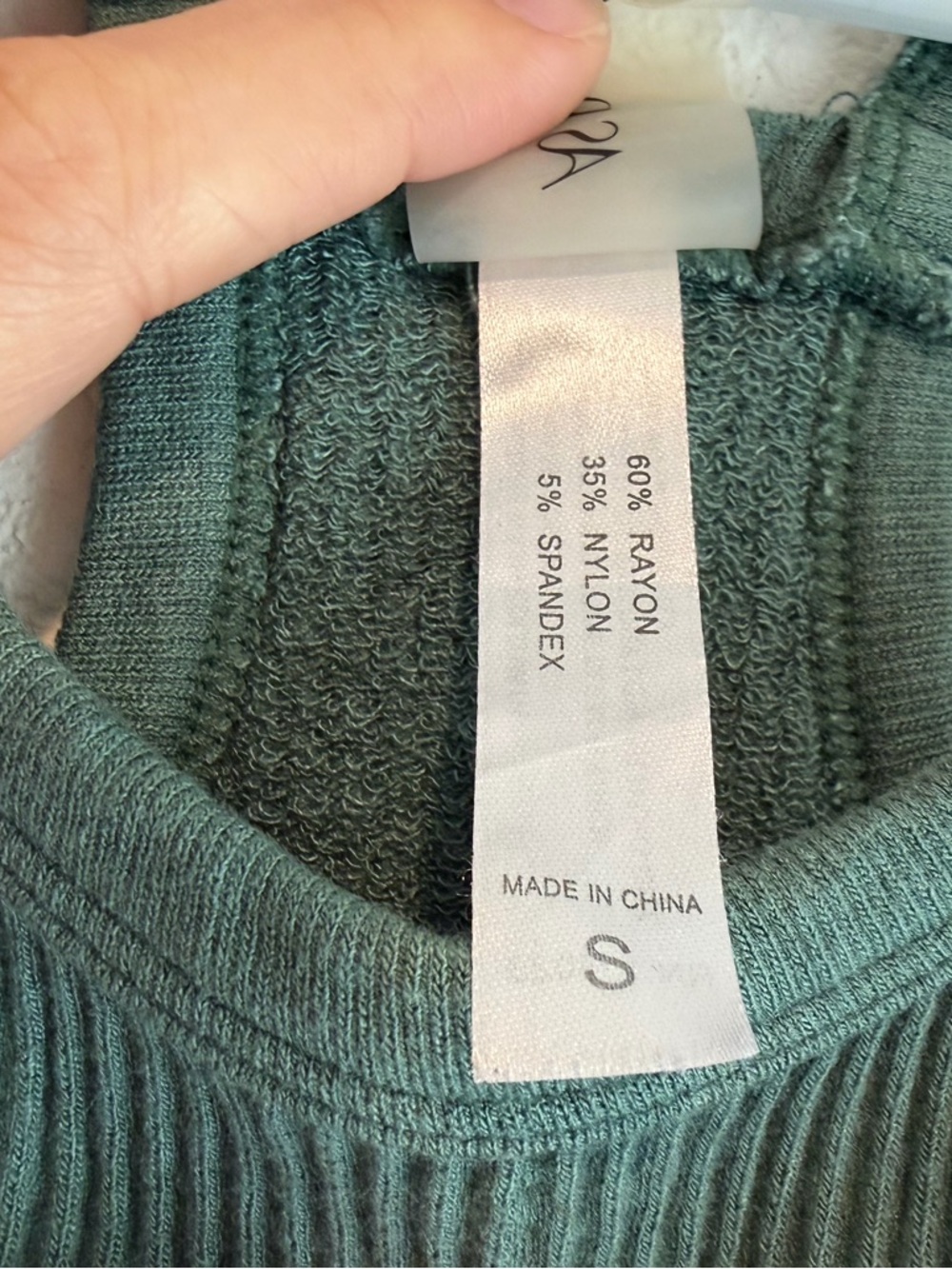 Altar'd State Ribbed Racerback Tank in Deep Green - Picture 6 of 9